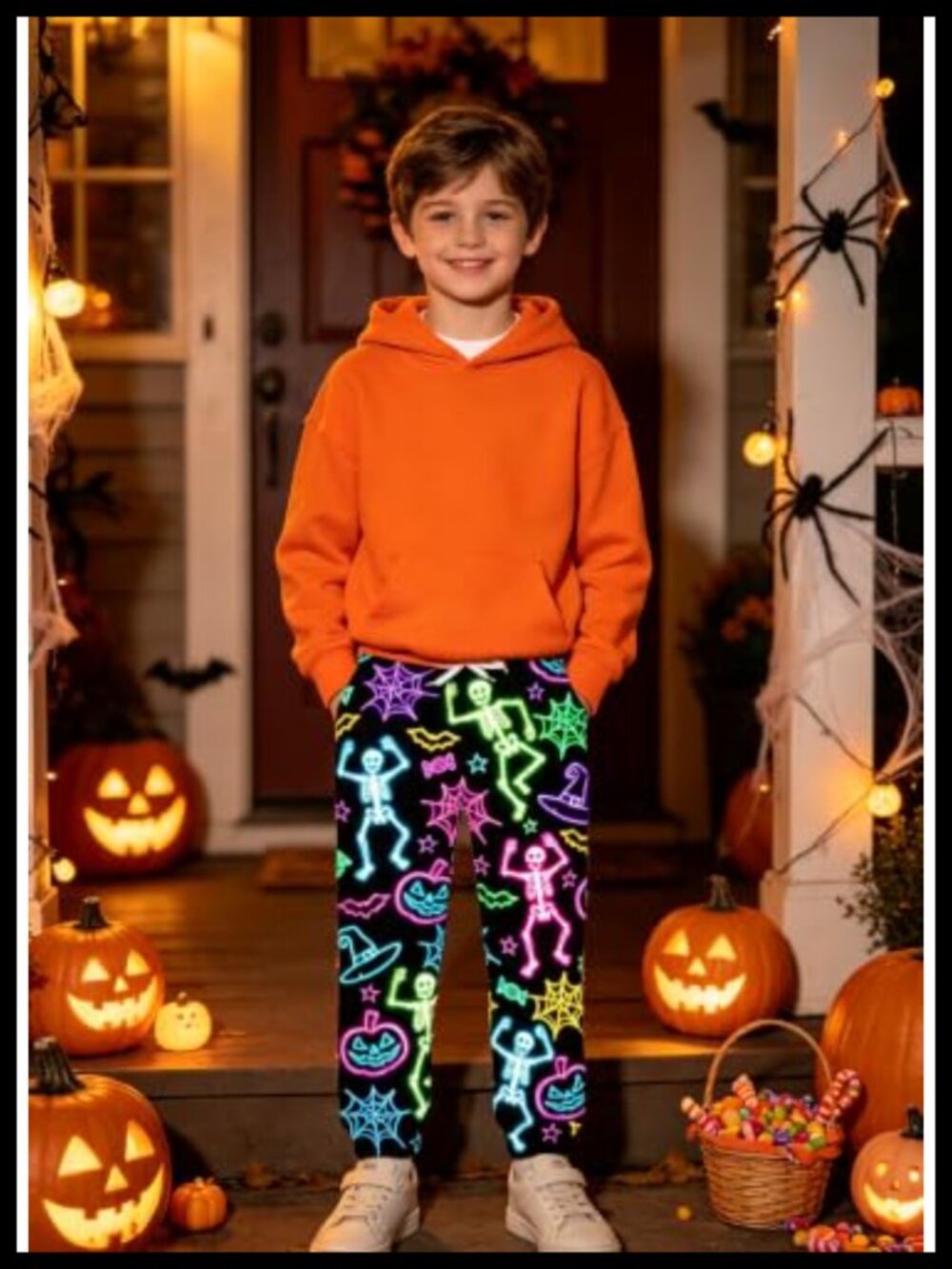 Kids 3D Print Drawstring Jogger Sweatpants Athletic Tapered Pants - Picture 3 of 6
